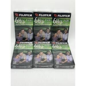 Fujifilm Pro T-120 Pack of 6 Sealed Blank Video Cassettes VHS Tapes 6 Hrs NEW